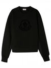 Women's Logo Sweatshirt Black - MONCLER - BALAAN 2