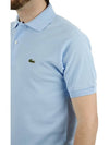 Men's Logo Classic Fit Cotton Short Sleeve Polo Shirt Sky Blue - LACOSTE - BALAAN 5