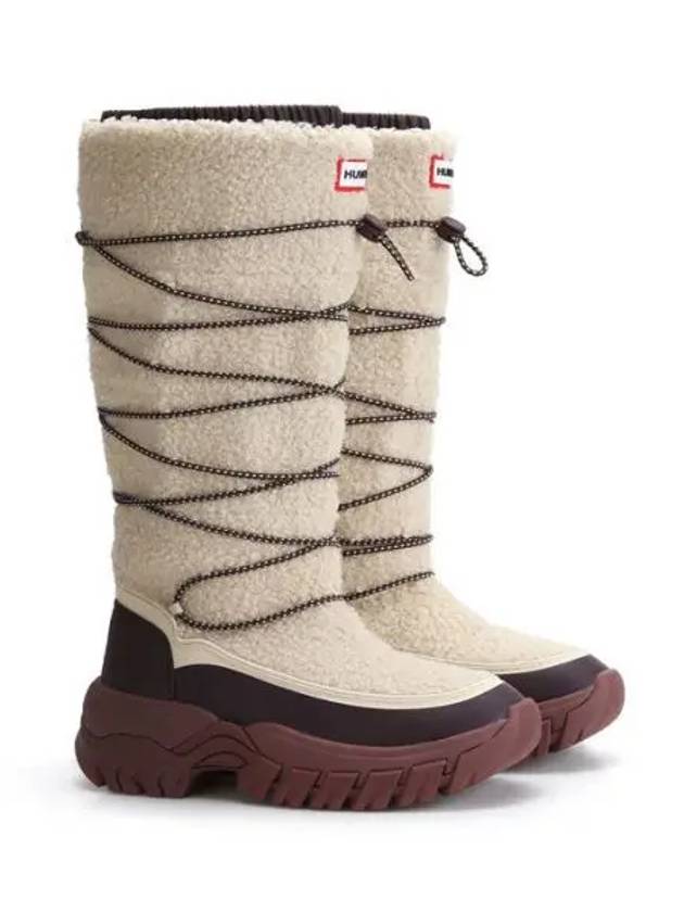 Wanderer Boucle Tall Snow Winter Boots Cream - HUNTER - BALAAN 2