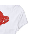 Pedro Heart Logo Printing Short Sleeve T-Shirt White - OFF WHITE - BALAAN 5