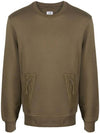 Men's Crew Neck Lens Sweatshirt Green - CP COMPANY - BALAAN 1