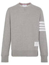 4 Bar Loopback Jersey Sweatshirt Light Grey - THOM BROWNE - BALAAN 2