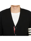 Milano Stitch 4-Bar Cardigan Black - THOM BROWNE - BALAAN 7