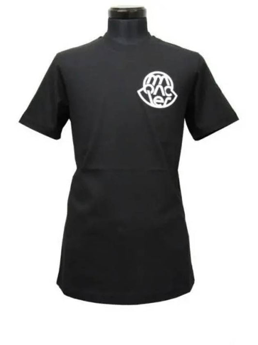 24 8C00046 89AJS 998 Logo Motif Short Sleeve T Shirt - MONCLER - BALAAN 1