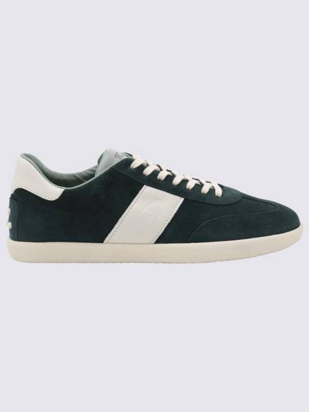 Logo Suede Low Top Sneakers Green - TOD'S - BALAAN 3