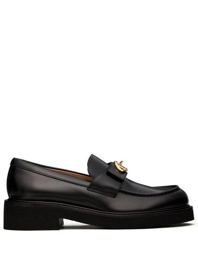 V Logo Locker Loafers Black - VALENTINO - BALAAN 2