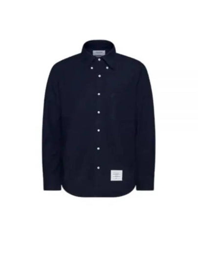 Oxford Armband Long Sleeve Shirt Navy - THOM BROWNE - BALAAN 2