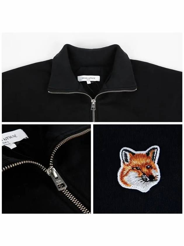 Fox Head Patch Half Zipper Sweatshirt Black - MAISON KITSUNE - BALAAN 6