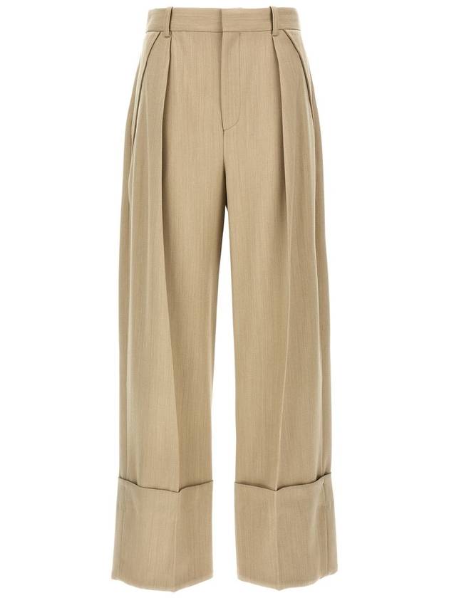 Victoria Beckham Maxi Turn-Up Pants - VICTORIA BECKHAM - BALAAN 1