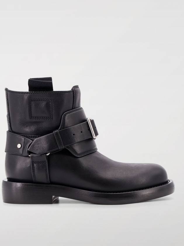 Cobble Leather Middle Boots Black - BURBERRY - BALAAN 2