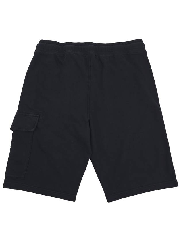 Light Fleece Utility Shorts Black - CP COMPANY - BALAAN 3