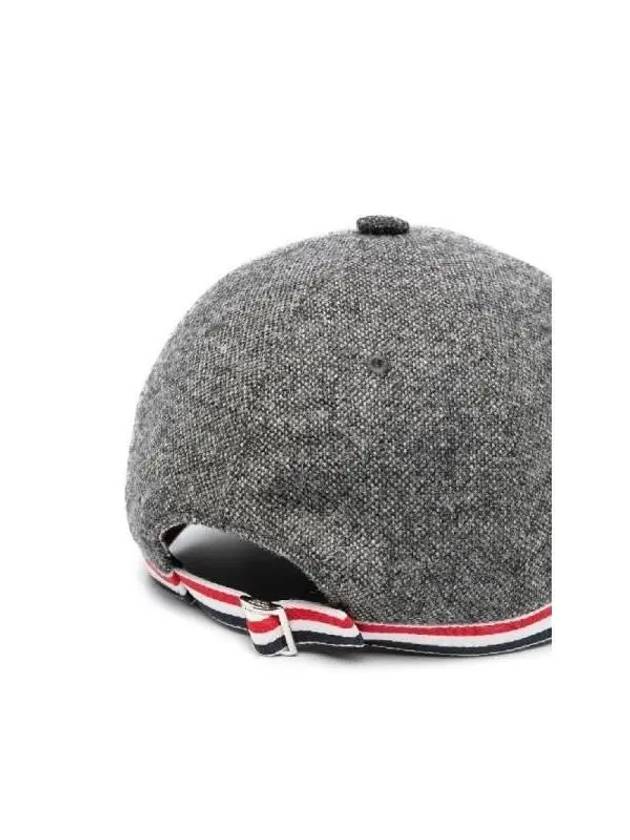 Striped Wool Ball Cap Grey - THOM BROWNE - BALAAN 3