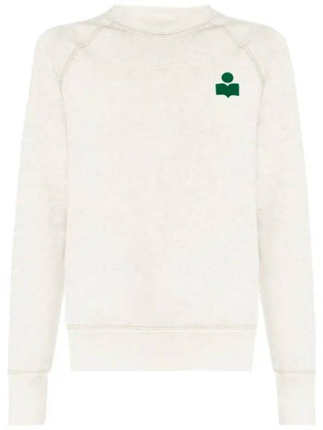 MILLA Velvet Logo Brushed Sweatshirt Ecru SW0004FA B1M12E ECED - ISABEL MARANT - BALAAN 1