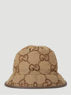 Jumbo GG logo jacquard canvas blend bucket hat - GUCCI - BALAAN 2