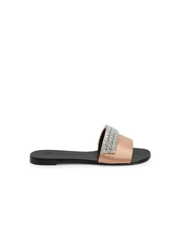 WOMEN ROLL SATIN SLIDE PINK - GIUSEPPE ZANOTTI - BALAAN 1