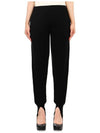 Women's Cashmere Slit Track Pants Black - THEORY - BALAAN 2