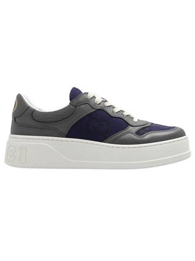 Interlocking G Leather Low Top Sneakers Grey - GUCCI - BALAAN 2