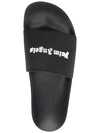 Embossed Logo Full Slider Slippers Black - PALM ANGELS - BALAAN 5