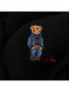 Denim Bear Embroidery Muffler Black 449891303 001 - POLO RALPH LAUREN - BALAAN 4