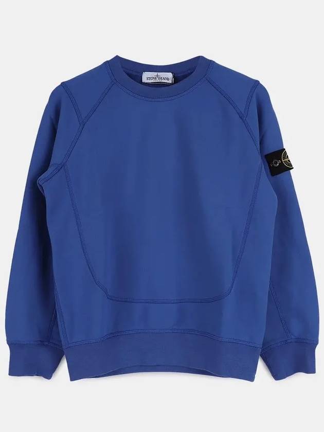 Stone Kids Wappen Patch Round Neck Sweatshirt Blue 751660646 V0022 - STONE ISLAND - BALAAN 2