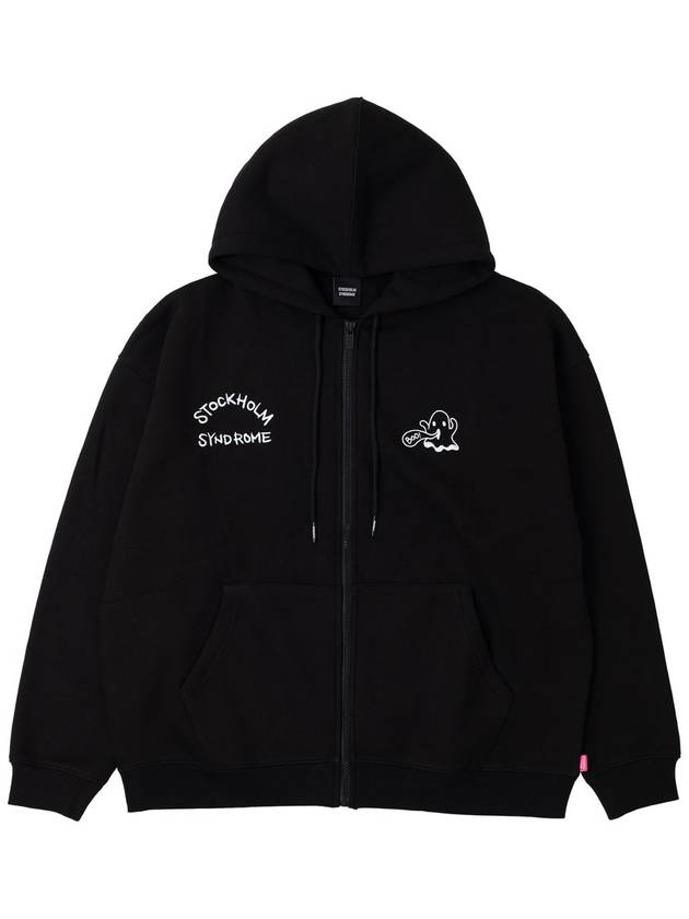 Men's Ghost Print Hoodie Black - STOCKHOLM SYNDROME - BALAAN 3