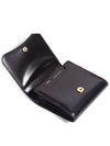 Heart Logo Flap Card Wallet Black - AMI - BALAAN 8