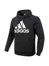 Essentials Big Logo French Terry Hoodie Black - ADIDAS - BALAAN 1