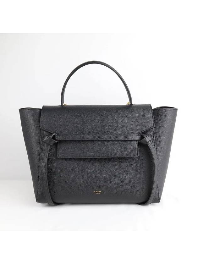 Mini Belt Tote Bag Black - CELINE - BALAAN 3