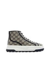 GG Trainers High Top Sneakers Grey - GUCCI - BALAAN 2