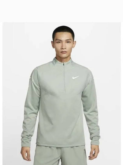 Spear Element Therma Fit Half Zip Running Long Sleeve T-Shirt Green - NIKE - BALAAN 2