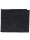 Gancini Half Wallet Black - SALVATORE FERRAGAMO - BALAAN 3