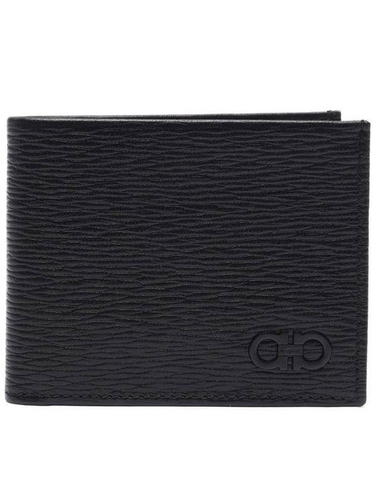 Gancini Half Wallet Black - SALVATORE FERRAGAMO - BALAAN 2