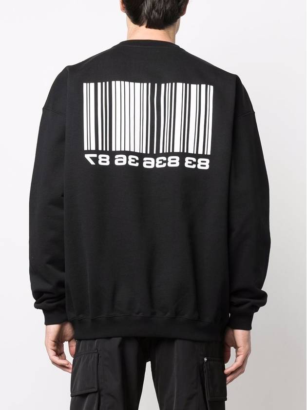 Big Barcode Print Sweatshirt Black - VETEMENTS - BALAAN 10