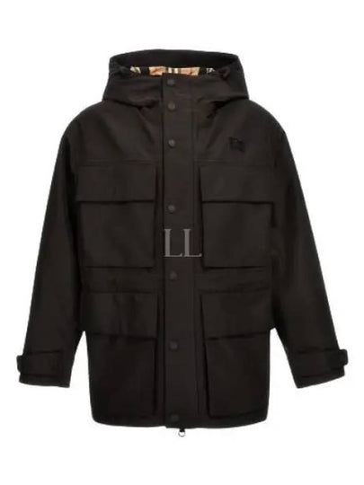 Patch Pocket Parka Black - BURBERRY - BALAAN 2