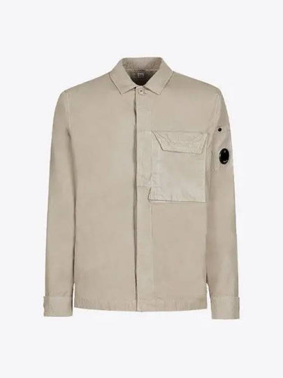 Lens Waffen Pocket Long Sleeve Shirt Beige - CP COMPANY - BALAAN 2