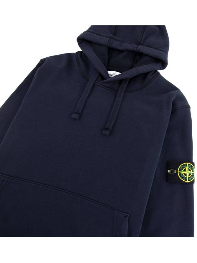 Logo Patch Dark Navy Hoodie 741564151 V0020 - STONE ISLAND - BALAAN 2