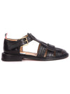 Vitello Calf Brogue Fisherman Sandals Black - THOM BROWNE - BALAAN 2