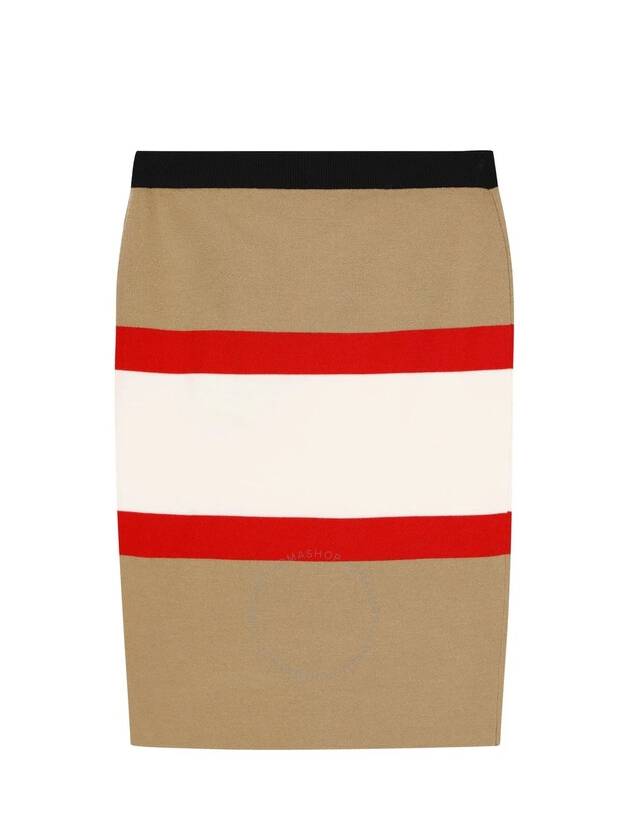 Burberry Logo Patch Color-Block Stripe Skirt, Size 6Y - BURBERRY - BALAAN 2