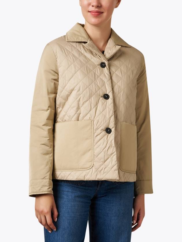 Women's Sacco Quilted Jacket Beige - WEEKEND MAX MARA - BALAAN 5