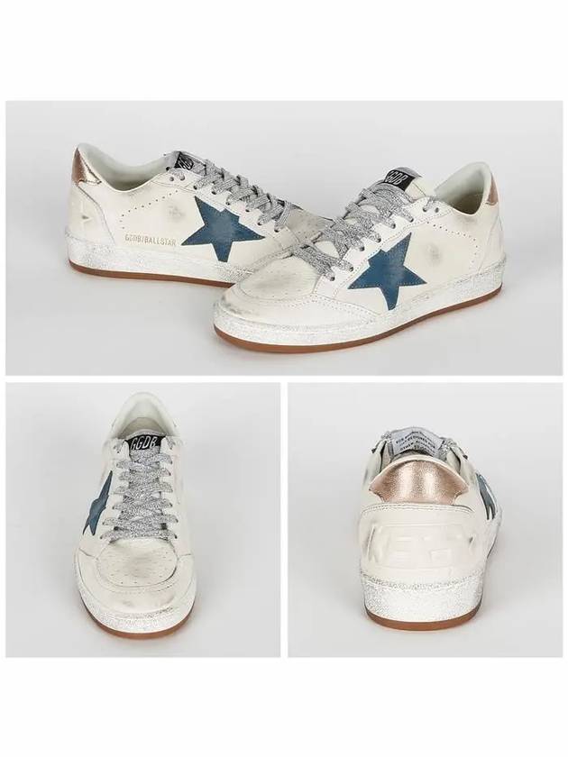 Ballstar Leather Low Top Sneakers Smoke Blue White - GOLDEN GOOSE - BALAAN 3