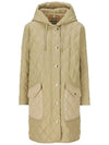 Diamond Quilted Hoodie Padding Archive Beige - BURBERRY - BALAAN 2