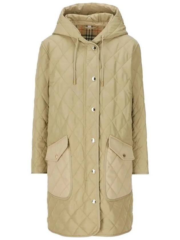 Diamond Quilted Hoodie Padding Archive Beige - BURBERRY - BALAAN 2