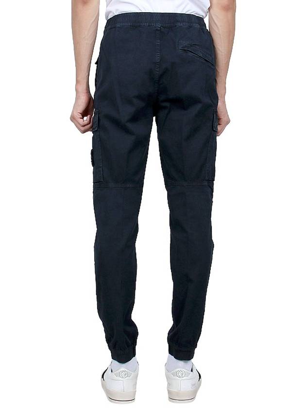 Stretch Cotton Cargo Straight Pants Navy - STONE ISLAND - BALAAN 5