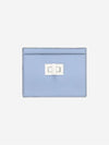 Peekaboo Selleria Leather Business Card Wallet Light Blue - FENDI - BALAAN 1