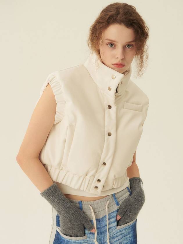 leather padded vest white - GOCORI - BALAAN 2