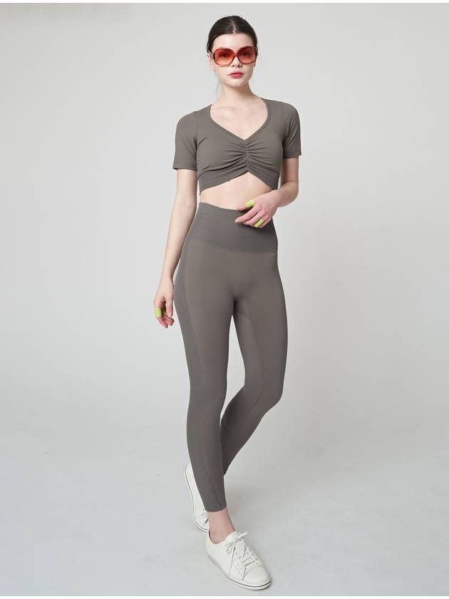 Support Tension Leggings Dark Beige - ATHPLATFORM - BALAAN 3