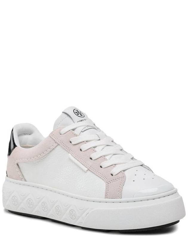 Ladybug Suede Leather Low Top Sneakers White - TORY BURCH - BALAAN 5