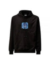 C P Company Metropolis Series Logo Print Fleece Hooded Sweatshirt - CP COMPANY - BALAAN 2