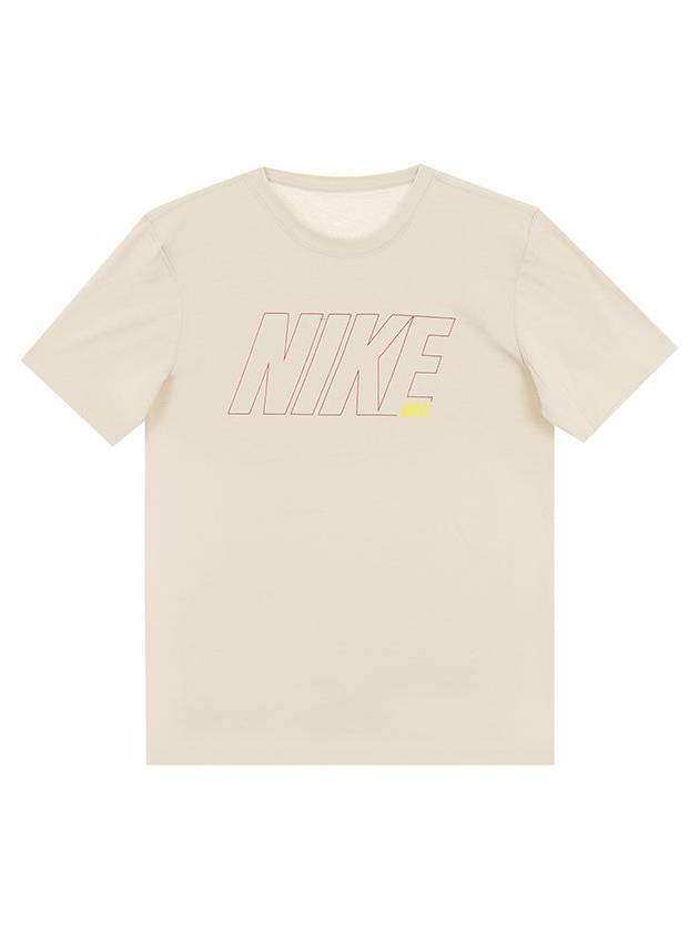 Dri-Fit Graphic Training Short Sleeve T-Shirt Beige - NIKE - BALAAN 1