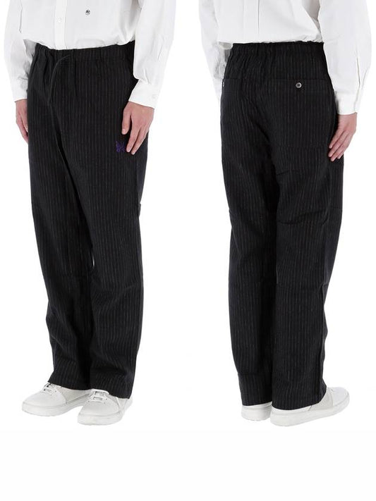 Pinstripe Pants NS231 BLACK - NEEDLES - BALAAN 1